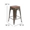 Flash Furniture 24" High Metal Indoor Counter Stool, Gray, PK4 4-ET-31320W-24-GN-R-GG - alternate 4